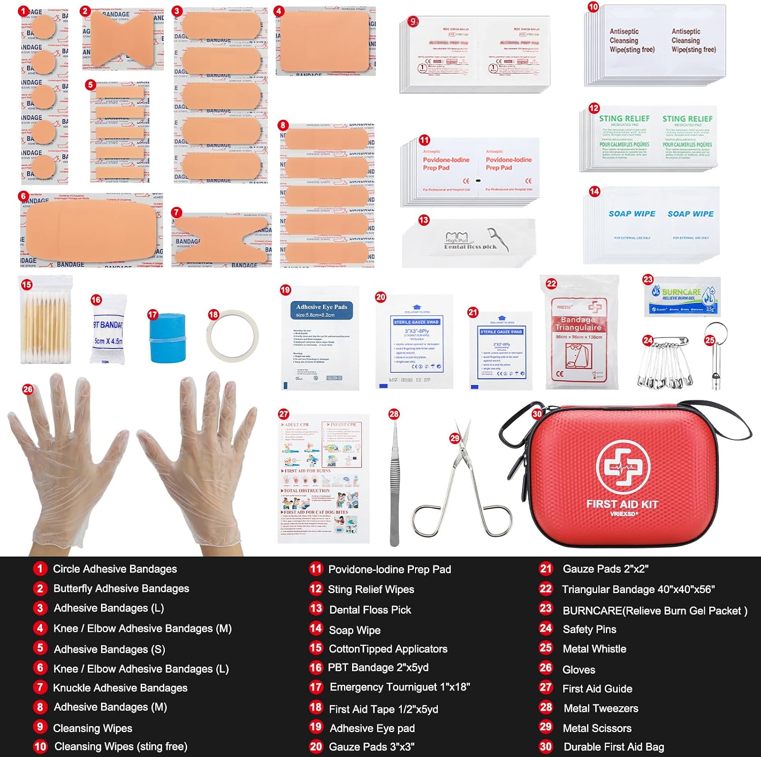 Compact hard-shell first-aid kit (150-pc)