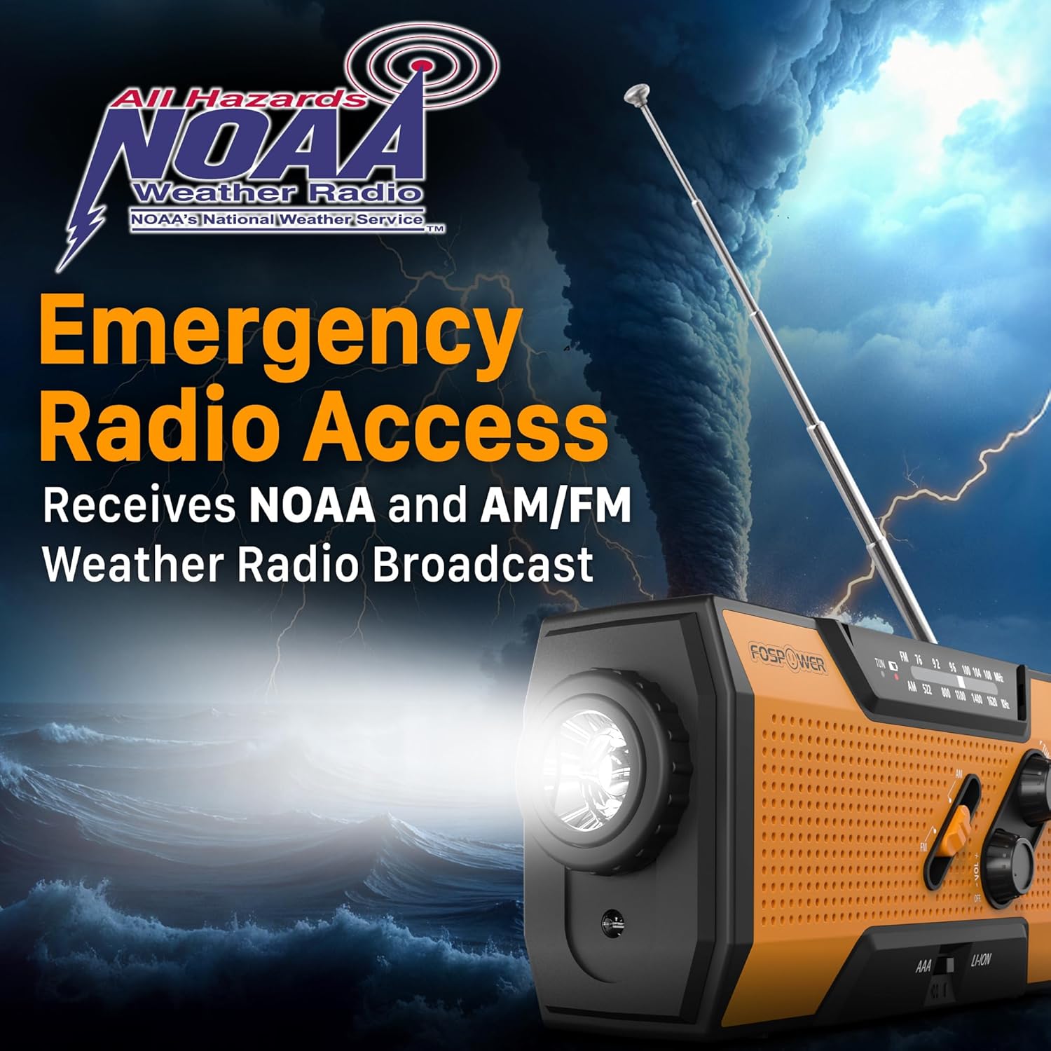 FosPower NOAA emergency radio