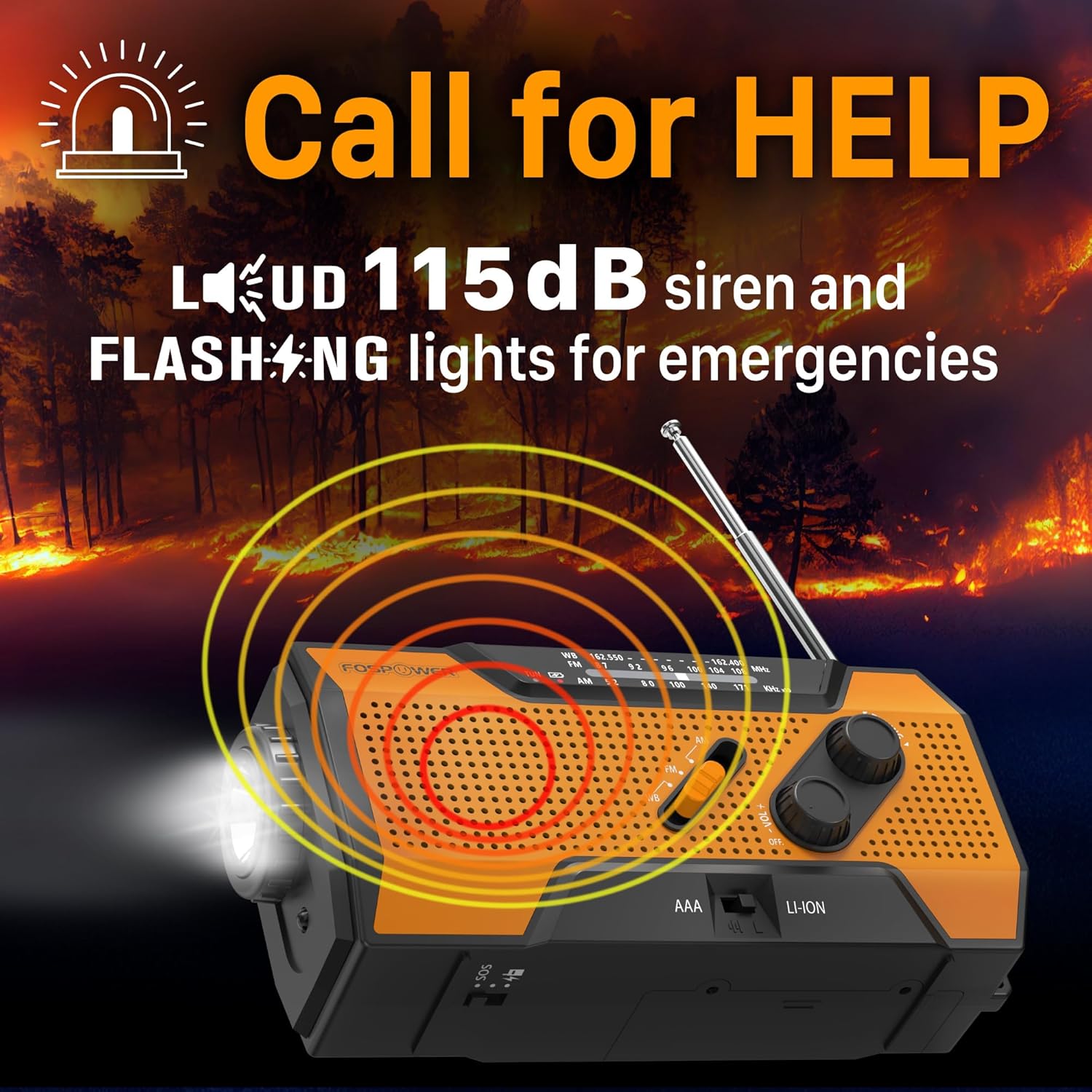 FosPower NOAA emergency radio